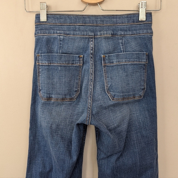 Abercrombie & Fitch Wide Leg Flare Trouser Jean High Rise 00R - Picture 4 of 10